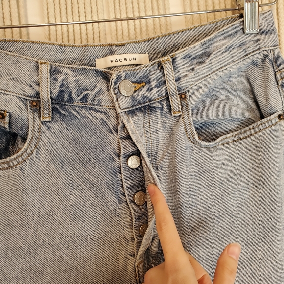 Pacsun Light Wash Ultra High Rise Slim - Picture 4 of 7